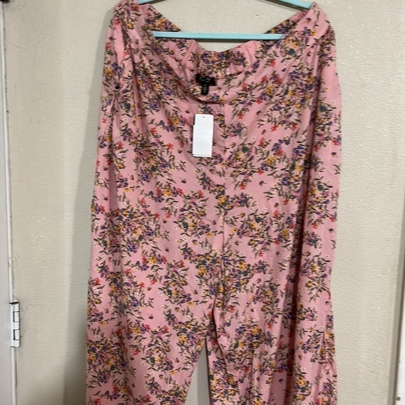 Jessica Simpson 2X wide leg summer flower print pants NWT plus size - Picture 3 of 7